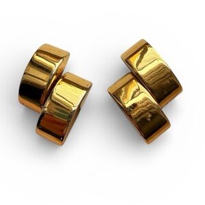 Monet Vintage Gold Tone Clip-on Earrings